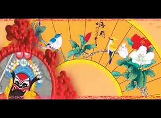 卡通中国古风戏曲文化led视频素材视频的预览图